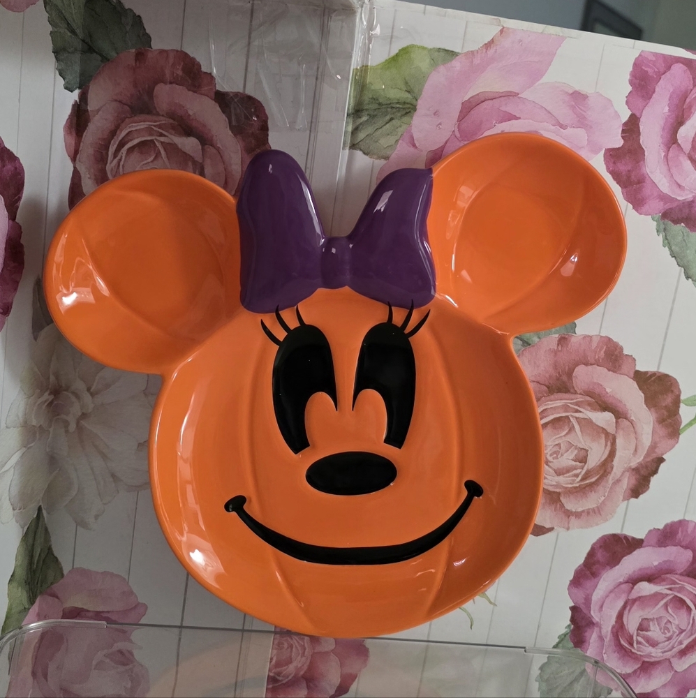 Disney Minnie Mouse Ceramic Halloween Plate/Tray